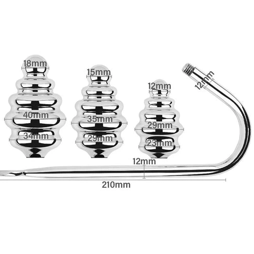 Ribbed Anal GreatBenefit 8826 Set Hook Screw-in 0129